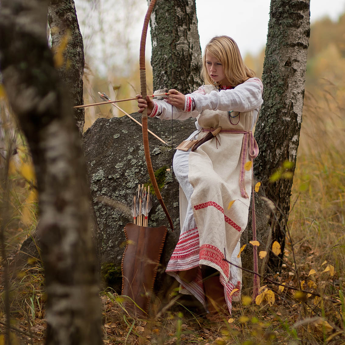 Sexy photo Girls in Slavic costumes in Havana